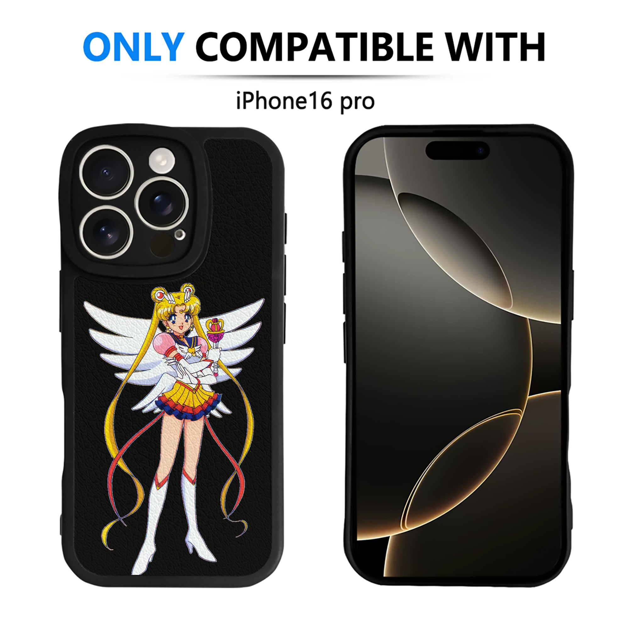 （画像用） 美少女戦士セーラームーン 月野 うさぎ つきの うさぎ Sailor Moon Tsukino Usagi 【iPhone 16シリーズ対応】シリコンスマホケース（レザー調） 材質：シリコン
